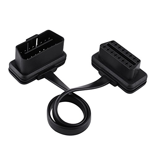 Keenso 16 Pin Stecker auf Buchse OBD2 Kabel, Diagnostic 16 Pin Verlängerungskabel Scanner Codeleser Verlängerungskabel(60cm) Autoversicherung & Autoreparatur