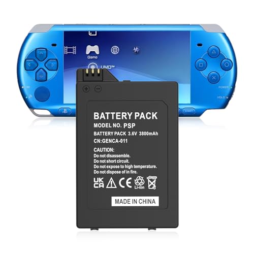 Akku für PSP2000/PSP3000, 3800mAh Akku mit hoher Kapazität für Sony PSP-S110, PSP-2001, PSP-3000, PSP-3004,PSP-3001, PSP-3002, PSP Slim Console