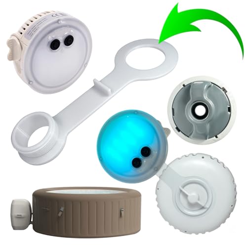 Premium Lay Z Lazy Spa WiseWave LED-Lichtadapter (ohne Beleuchtung) Aufblasbares aufblasbares tragbares Unterwasserzubehör für Modelle Air Jet und Hydro Jet Pro (1 Pack)