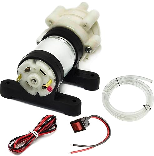 RUNCCI-YUN Aquarium wasserpumpe mini,6V-12V Micro Motorpumpe, Wasserkühlpumpe selbstansaugend 385 DC 12 V Mini Wasser Saugpumpe,Membranpumpe Geräuscharm,für Tee Maschine Aquarium Wasserspender