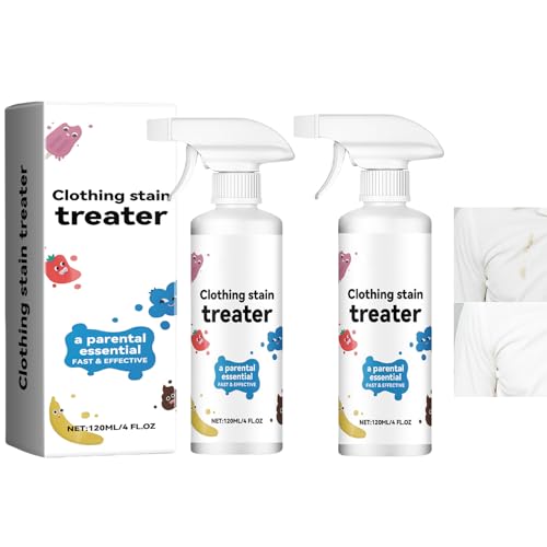 2 Stück Stain Remover, Stain Treater Spray, Fleckenentferner Kleidung, Tiefe Reinigung, Fleckenreiniger, Können Schwarze Flecken,Spots Clean Fleckenentferner Spray Für Kindersicherheit
