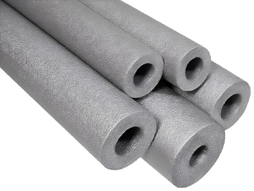 2m Rohrisolierung Ø 35mm Stärke 20mm PE Isolierung Schaumstoff 2 x 1 Meter Grau Isolierschlauch für Heizung und Sanitär | für Heizungsrohr Kupferrohr
