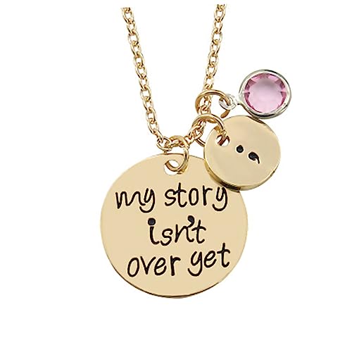VALICLUD Halskettenkette aus Legierung schmuck personalisiert abschlussgeschenk Semicolon necklace aufmunterung Classic necklace Halskette als Buchstaben Halskette Golden