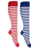 Goldschmidt Ringelstrümpfe | Klassische Ringelsocken für Erwachsene & Kinder | Hohe Qualität mit gekämmter Baumwolle (43/46, rot+blau weiß)