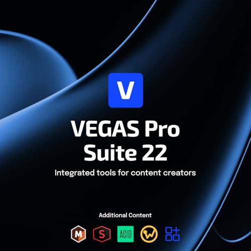 VEGAS Pro Suite 22 - Die All-in-One-Suite für Video, Audio und Postproduktion | Videobearbeitungsprogramm | Videoschnittprogramm | Windows 10/11 PC | 1 Lizenz