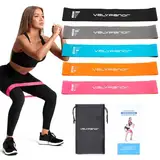 VALYPANOR Widerstandsbänder [5er Set] Fitnessbänder 100% Naturlatex Fitnessband Resistance für Männer und Frauen für Home Gym Workout Yoga Fitness Krafttraining Physiotherapie Kostenlose Tragetasche