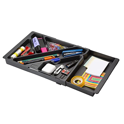 STEY ACCESORIOS Ausziehbarer Schreibtisch-Organizer, 5 Stück, Schubladen-Organizer, Organizer für Büro, Marker, ausziehbar 32,8 cm bis 45 cm, Made in EU (1 stück)