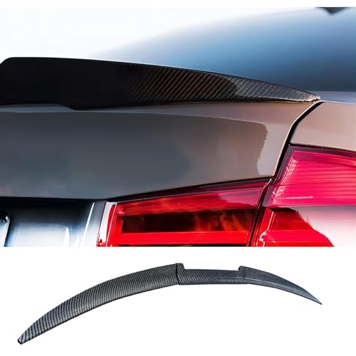RIKCAT Auto Heckspoiler, für BMW M5 Sedan F90 2017-2024 Hinten Spoiler Spoilerlippe Performance Tuning Lippe Wing Styling Modification Zubehör,Carbon Fibre Look