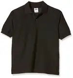 Fruit of the Loom Mädchen Poloshirt SS025B, Schwarz, 10-11 Jahre (Hersteller Größe:42)