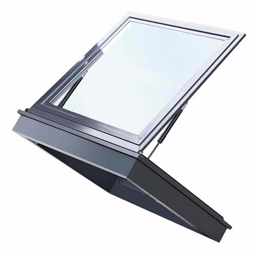 Dachausstiegsluke,Dachdecker Favorit,Dachausstieg,für nicht beheizte Räume Dachluke, Ausstieg, Dachfenster für Schornsteinfeger, Beleuchtung und Lüftung,Kellerabdeckung in Aluminium(32x26in/80x65cm)