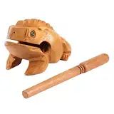 KIMISS Holzfrosch Thailand Holzfrosch Holz Thailand Traditionelles Handwerk Hölzerner Glücksfrosch Krächzendes Musikinstrument Home Office Decor #4 (Nr. 4 12,7 cm)