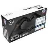 IEA Medical Nitrilhandschuhe XL Schwarz 100 Stück, Einweghandschuhe, Reißfest, Untersuchungshandschuhe, Latexfreie Handschuhe, Einmalhandschuhe