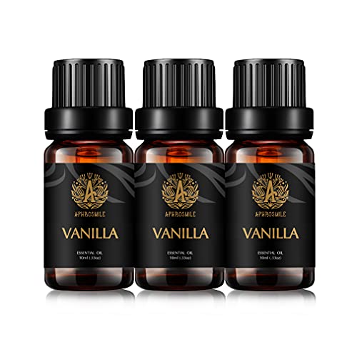 Aromatherapie ätherisches ÖlSet, 100 % reine Aromatherapie, Vanilleduft, ätherische Öle, Set für Diffusor, therapeutische Qualität, Vanille, Aromatherapie, ätherische Öle, DuftSet für Zuhause, 3 x
