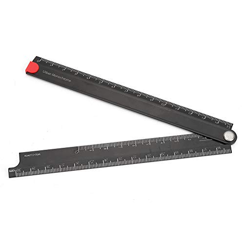 ❥❥0–300 Mm Faltbares Lineal aus Aluminiumlegierung, Premium-Briefpapierlineal aus Metall mit Hoher Genauigkeit, Ideal für die Mechanische Fertigung und Glasverarbeitung