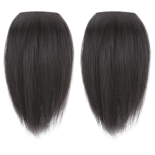 Haartopper, Haarteile für das dünner Haar 2pcs 9,8 Zoll unsichtbarer Haartopper dicker Clip auf weiblichen Oberteilen Haarstücken zum Hinzufügen von Haarvolumen unsichtbar