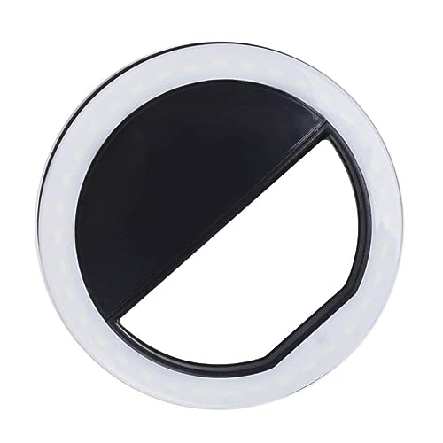 NUOBESTY Selfie Ringlicht Mit Beleuchtungsmodi LED Ringleuchte Für Schwarz Für Nahaufnahmen Make Up Videos USB Wiederaufladbar Flexibles
