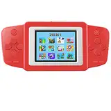 Bornkid Retro Handheld Spielkonsole für Kinder Tragbare Spiele Konsolen Eingebaut in 218 80er Klassische Alte Schule Video Spiele 2.5" Mini Arcade Erholung Geburtstags or Weihnachten Geschenk (Rot)