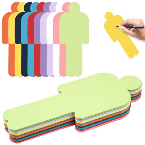 Moderationskarten Set 150 Stück, Moderationskarten Mensch 12 x 8 cm, Karteikarten Lernkarten Blanko für Büro Schule Präsentation und Moderation (10 Farben)