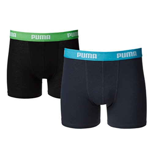 Puma Jungen Boxershorts Basic 2er Pack, india ink/turquo (376), 134-140, 525015001