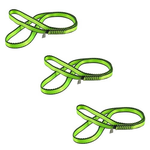 NewDoar Kletterschlinge 16 mm Nylon-Schlingenläufer 22 KN 4840 LB Kletterseil zum Klettern, Erstellen von Ankersystemen, Abseilausrüstung, perfekt für Baumarbeiten-Green/60/3