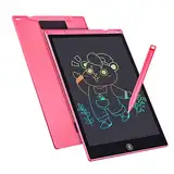 Bunte LCD Schreibtafel 12 Zoll，LCD Writing Tablet Elektronischer Tablette Grafiktablet Digitaler Drawing Pad，Kinderspielzeug FÜR 3-12 Jahre Alte Mädchen (Rosa)