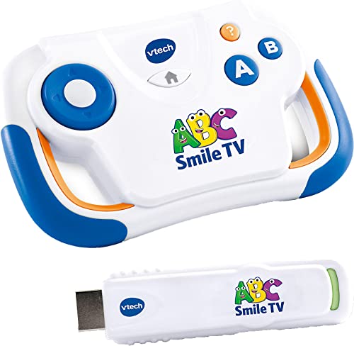 VTech ABC Smile TV – Kabellose Lernkonsole mit HDMI-Stick für den Fernseher mit 15 Spiel-Level für stundenlangen Lernspaß – Für Kinder von 3-7 Jahren