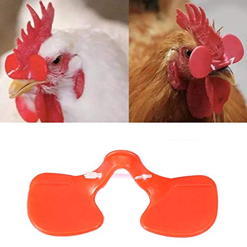 100 Stück Hühnergläser Kunststoff Anti-Pecking Brillen Fasan Blinder Brille Augen Geflügel Peeper Brille