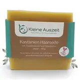 Kleine Auszeit Manufaktur Kastanien Haarseife, bei schnell fettendem Haar, vegan, ohne Palmöl, handgemacht 90 g