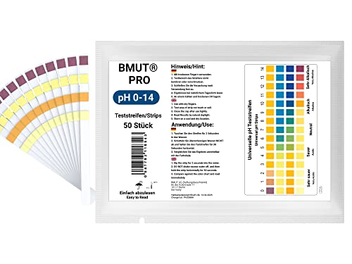 50x pH Teststreifen 0–14 | Universal Indikatorpapier für Wasser, Pool, Labor, Aquarium, Schule & Teich | Exakter pH-Wert Schnelltest mit Farbcodierung