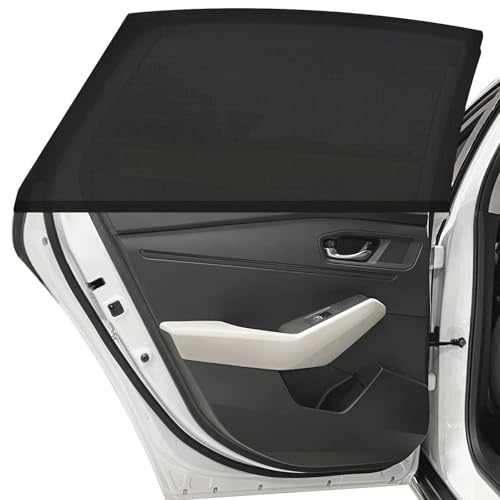 Sonnenschutz Auto Baby, CNMTCCO 2 Stück Auto Netz mit UV Schutz/Blendschutz, für Schützt Baby, Kinder, Erwachsene Haustiere,Universal passend für die meisten Autos