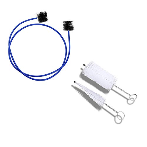Trompete Reinigung Pflege Kit Trompete Mundstück Bürste Trompetenreinigungsset Pflege und Reinigung Bürsten Set für Musikinstrumente Blechblasinstrumente Trompete Horn Euphonium Tuba Blau
