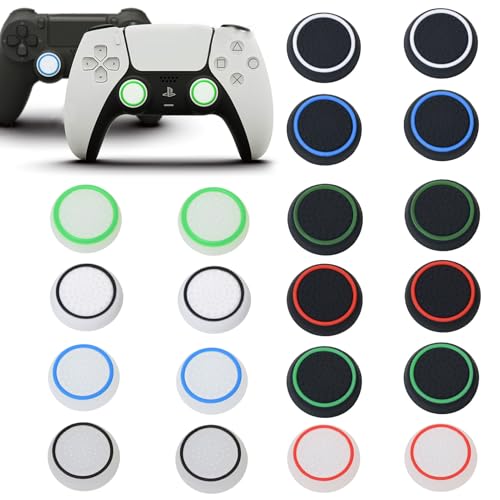 20 Stück Joystick Kappen Thumb Grips,Controller-Zubehör Schutzabdeckung Controller,Thumbstick Grip Caps für Xbox One Series X/S, PS4, PS5 Controller Zubehör Sticks Joystick Aufsätze