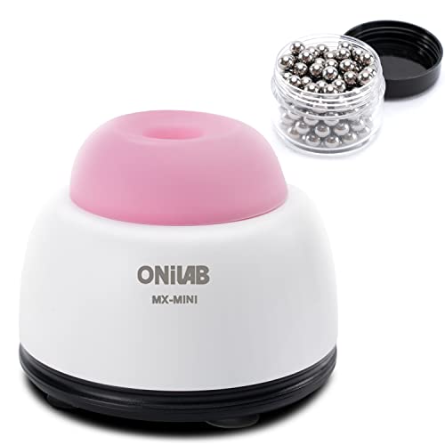 ONiLAB Mini Vortex Mixer mit Touch Funktion, Labor Mischen, Nagellack, Tattoo Tinte, Wimpernklebstoffe und Acrylfarben Mischen, Labor Vortexer für Zentrifugenröhrchen und Teströhrchen, Rosa