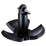 VEVOR Flussanker Bootsanker aus Gusseisen mit Schwarzer Vinylbeschichtung und Schäkel 5,4 kg, Pilzanker in Marinequalität für Boote bis zu 3,05 m, Ausgezeichnete Haltekraft in Flüssen und Seen