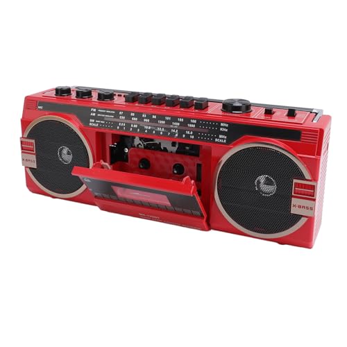 AM FM SW Radio, Retro Cassette Player Recorder, Tragbarer Kassette -Klebeband -Player BT, mit USB -MP3 -Konvertierungs -Stereo -Lautsprechern für Smartphones Tablets Laptops