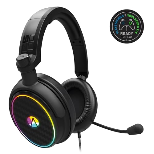 Stealth C6-100 LED Over Ear Gaming Headset PS4/PS5, Xbox, Nintendo Switch, PC mit flexiblem Mikrofon, 3,5 mm Klinke, 1,5 m Kabel, leicht, bequem und langlebig