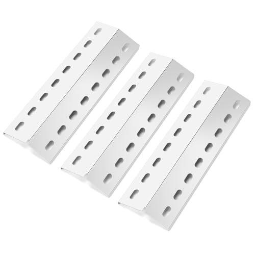 Denmay 36,5 x 12cm Universal Brennerabdeckung Ersatzteile für Enders Boston Pro 3K, Enders Chicago 3, Enders Boston 6 Kr Turbo, Tepro 3561, Barbecook Brahma 4.0, Edelstahl Flammenverteiler 3 Stück