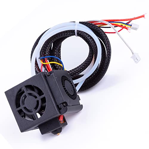 Ender 3 Voll zusammengebauter Hotend Set Ersatz Voll zusammengebautes Extruder Kit mit mentaler Schale und Dual Lüfter für Ender 3, Ender 3S, Ender 3 Pro 3D Drucker