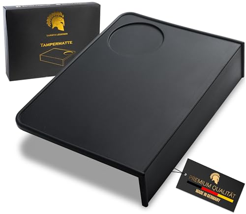 Barista Legends Tampermatte Silikon Schwarz - Premium Barista-Zubehör - rutschfest & Hitzebeständig - Ideal für Espresso-Zubereitung - Schützt & Optimiert Ihre Arbeitsfläche - Profi-Qualität