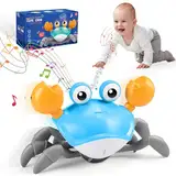 EUCOCO Spielzeug ab 1 2 3 Jahr Junge Mädchen, Krabbe Baby Spielzeug ab 3 4 Jahr Mädchen Junge Krabbelnde Krabbe Geschenke Für Kinder Spiele ab 3 4 Jahren Lernspielzeug für Kinder Tummy Time Toys