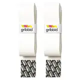 GRIBBID Feldhockeyschläger Griffband, Hockey Grip Chamois - The Original Dutch Chamois - (Weiss, 2-Pack)