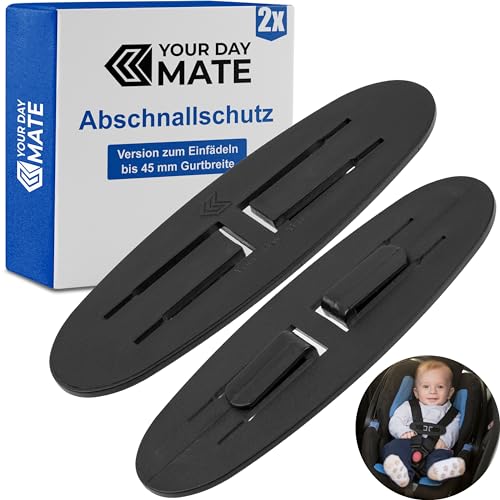 Abschnallschutz für Kindersitze, 2 Stück, in Schwarz, extra Brustgurt für Autositz, Kinderwagen, Hochstuhl Gurtsystem, Abschnallen Schutz Kleinkind Auto, Sicherheitsclip Gurtband, Gurtwächter Autositz