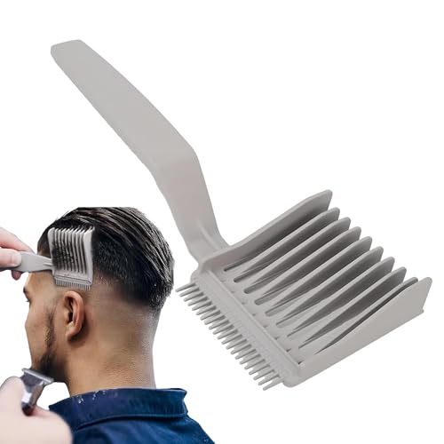 Haarschneidekamm,Fade Comb,Haare Schneiden Übergang Kamm,Haarschneide Hilfe,Barber Kamm,Gebogene Positionierung, Geeignet Für Herrenhaarschnitte Oder Den Heimgebrauch (Grau, 1 Stück)