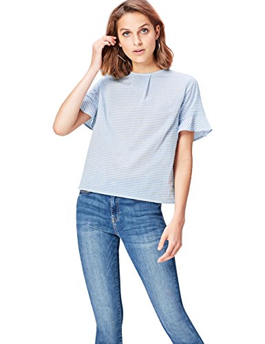 find. Damen Bluse 17 01 JR0061, Gr. X-Small, Blau (Blue)