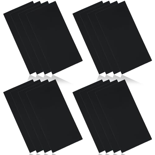 12 schwarze Nylon-Reparaturflicken aus Nylon, selbstklebende Flicken für Kleidung, Daunenjacke, Zelt, Kleidung, Tasche (20 x 10 cm)