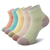 EKSHER Sneakersocken Damen 39 Bis 42 5 Paar Sneaker Socken 39-42 Baumwolle Running Kurze Laufsocken Atmungsaktive Sport Bunt Herren Sportsocken Frottee Atmungsaktive Kurzsocken Damensocken Bunte