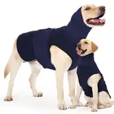 HEYWEAN Hundemantel mit beruhigender Kapuze und Ohrenschutz Anti Stress Weste Hund Beruhigungsweste Hund Rollkragen für Hunde Angst Beruhigungsjacke für Hunde Calmingshirt mit reflektierenden Streifen