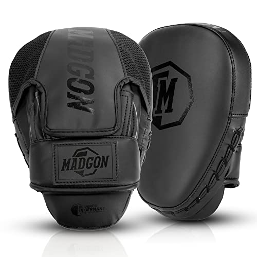 MADGON Premium Pratzen für optimale Schlagdämpfung, 1 Paar Boxpratzen für Boxen, Kampfsport, MMA, Kickboxen, Taekwondo