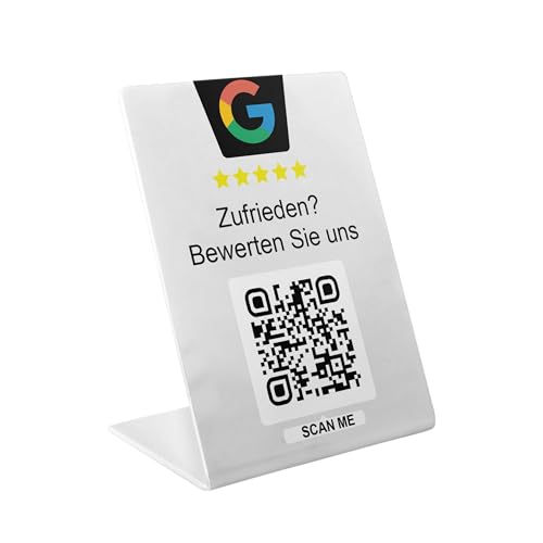 Bewertung NFC & QR Aufsteller/Display/Schild für Google Restaurant,Laden,Kanzlei,...