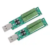 USB-Ladetester, Entladung, 1 A, 2 A, 3 A, 2 Stück, Verstellbar, Langlebig, Ladetestmodul für Power Bank